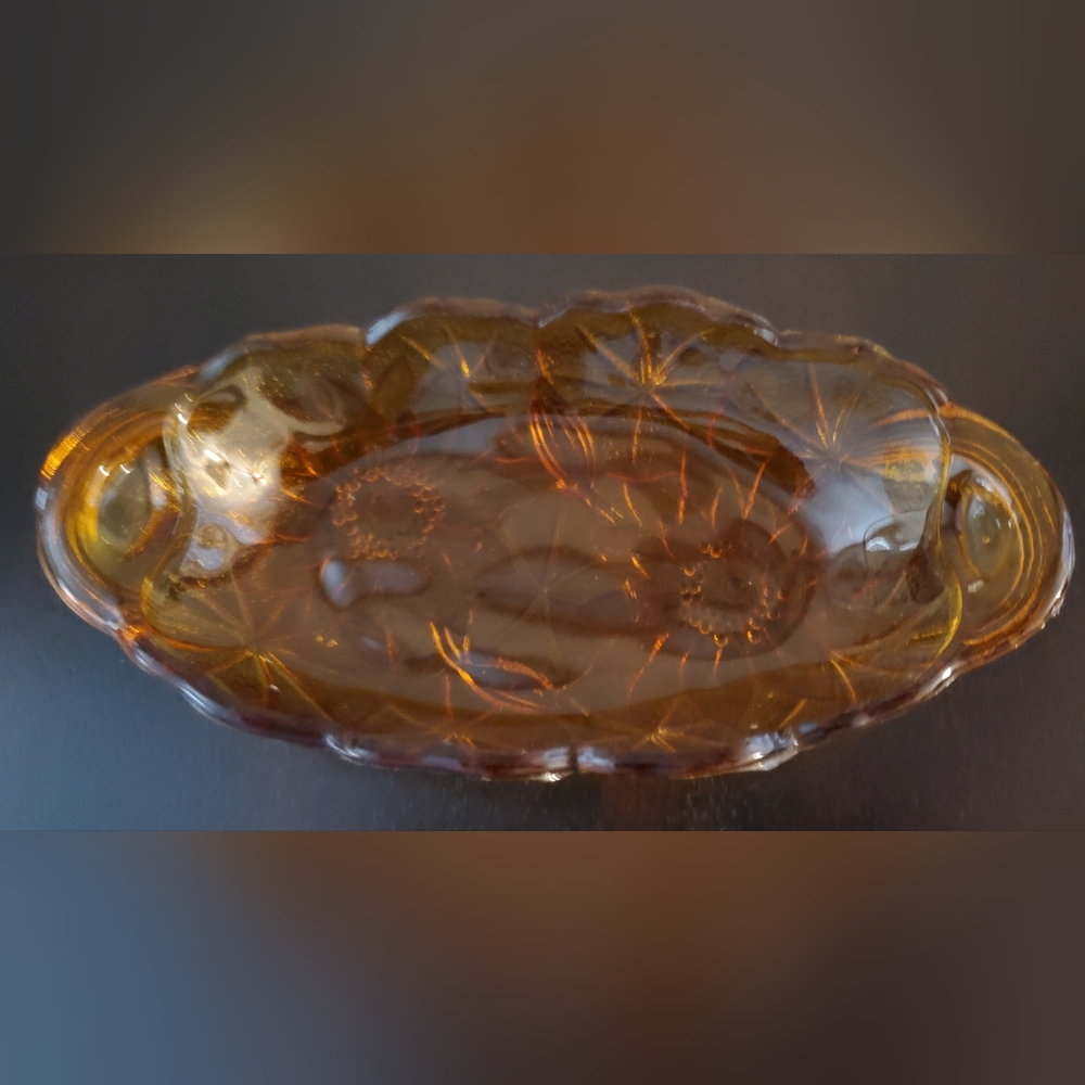 Marigold Indiana Glass,  Pickle Dish, Euc